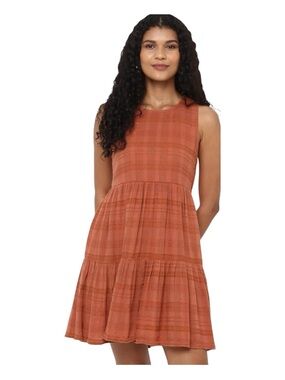 AEO American Eagle Flowy Babydoll Boho Tiered Mini Dress Small
